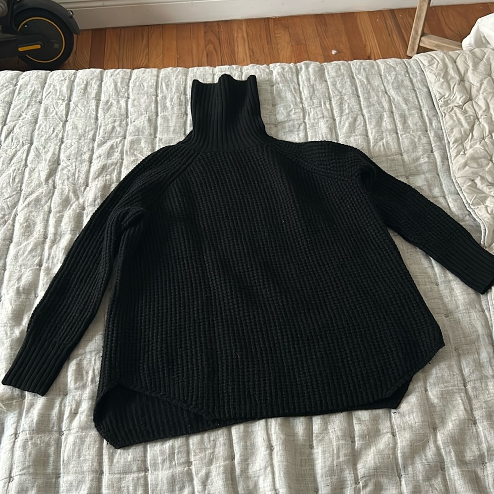 Hatch waffle knit wool cashmere turtleneck sweater